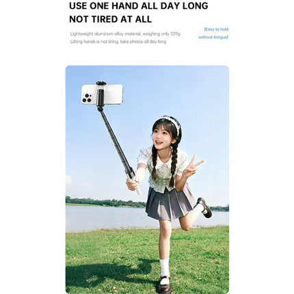2-in-1 Selfie Stick & Tripod Phone Holder, Adjustable Portable Stand for iPhone Android