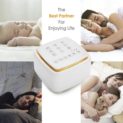 30-Sound White Noise Machine with Timer & Natural Rain Therapy for Sleep Aid