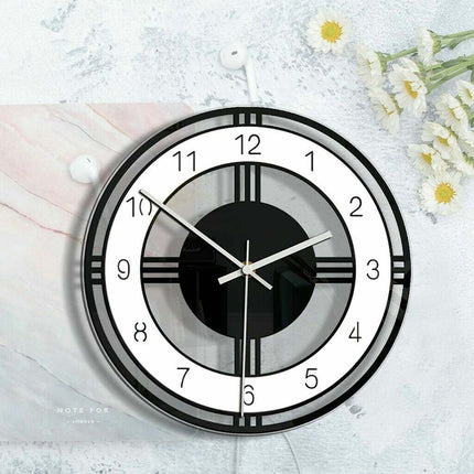 Nordic Silent Acrylic Wall Clock Transparent Home Living Room Decor