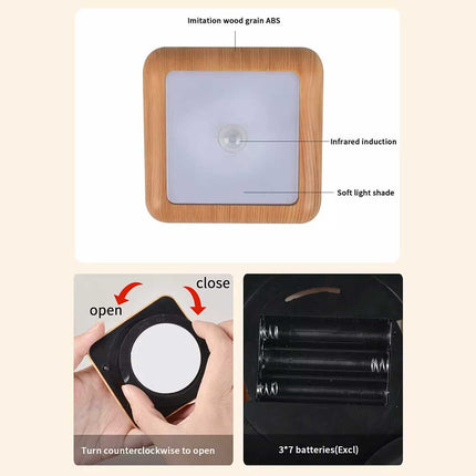 Battery 6LED Motion Sensor Night Light for Indoor Closet Cabinet Wall