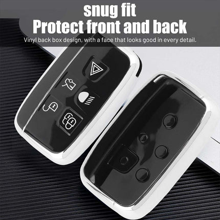 Compatible Land Rover Range Rover Sport Evoque Jaguar Key Fob Shell Cover + Keyring