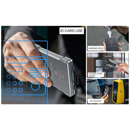 Aluminum RFID Card Holder Slim Credit ID Wallet Money Clip for Men