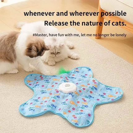 Interactive Cat Toy Feather Moving & Mouse Sounds USB