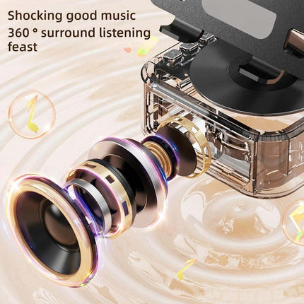 Adjustable Bluetooth Speaker Phone Stand with Speakers for Tablet