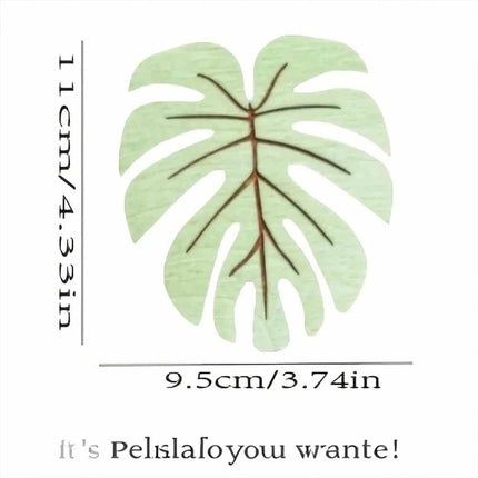 10Pcs Bamboo Leaf Style Wooden Cup Coaster Heat Resistant Non-Slip Coffee Mat