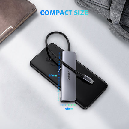 5-in-1 USB-C Hub HDMI 3xUSB-A PD Power Converter Adapter