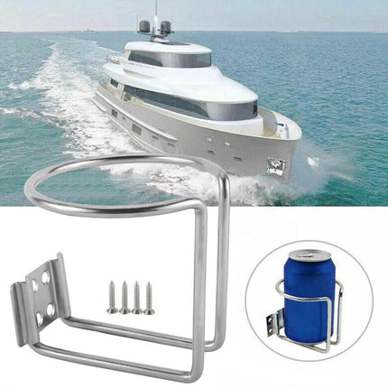 2-Pack Marine-Grade Stainless Steel Cup Holder | Universal Fit for Car, Boat, Yacht, Truck & RV