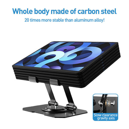 Portable Metal Desktop Swivel Stand for Tablet & Laptop, iPad Pro/Air