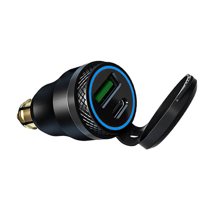 Motorcycle Dual USB Charger Hella DIN Type-C Plug Socket for BMW Ducati