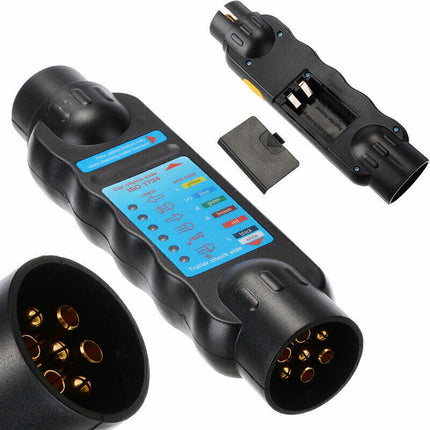7-Pin Trailer Light Tester - Tow Bar Socket Circuit Diagnostic Tool for Caravans & Trailers