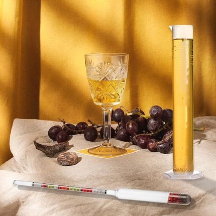 Triple Scale Alcohol Hydrometer & Test Jar for Home Brew Wine