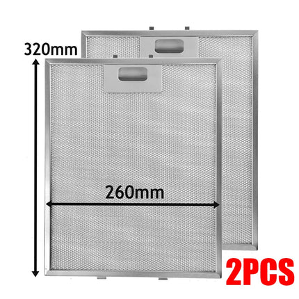 2PCS Metal Mesh Grease Filter for Cooker Hood, 320x260 mm