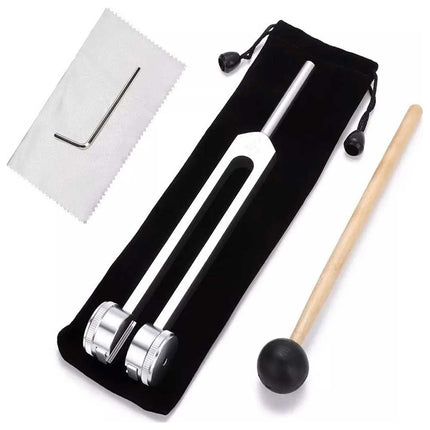 128Hz Tuning Fork & Hammer Kit – Sound Therapy Healing Instrument