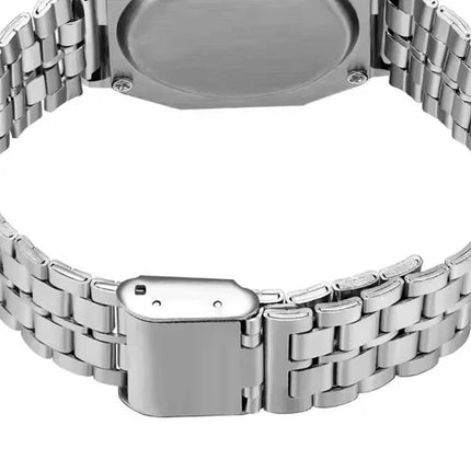 Classic Retro Digital Neutral Silver Watch