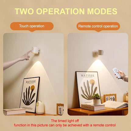 Rechargeable Magnetic LED Wall Sconce Night Lamp with Remote