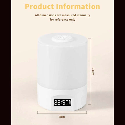 Touch Control Remote LED Night Light with Digital Time Display for Bedside