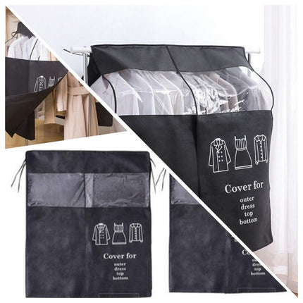 Clear Clothes Rail Cover Hanging Garment Rack Storage Protector for Coats