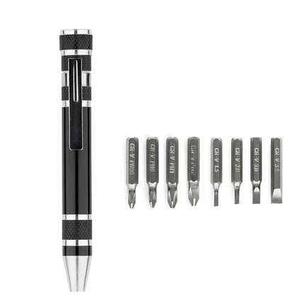 8-in-1 Magnetic Pen Screwdriver Set for Watch Glasses & Electronics Repair