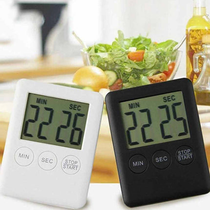 Large LCD Kitchen Timer Count Up/Down Loud Alarm Magnetic