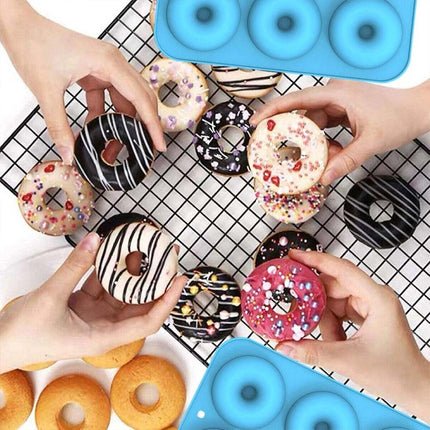 Silicone Donut Molds 3PCS, Non-Stick Baking Tray for Muffin, Chocolate, Cake, Cookie Doughnut