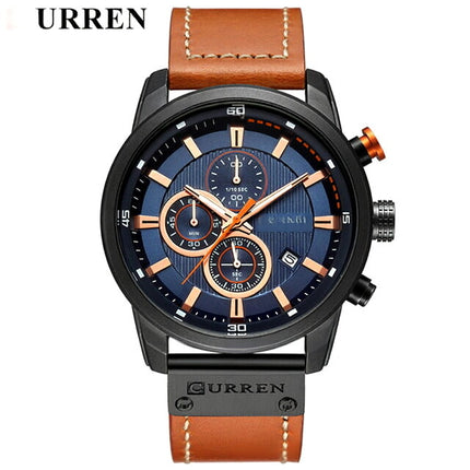Men's Waterproof Quartz Watch Multifunction Sports Casual Wristwatch