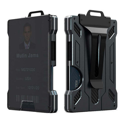 Aluminum RFID Card Holder Slim Credit ID Wallet Money Clip for Men