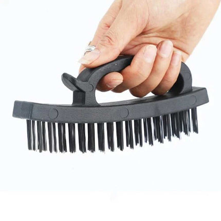 Hand Wire Brush with D Handle for Rust, Paint, and Dirt Removal - BBQ & Metal Cleaning Tool