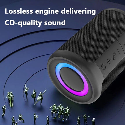 Portable Mini Bluetooth Speaker with RGB Lights Loud Sound & Deep Bass