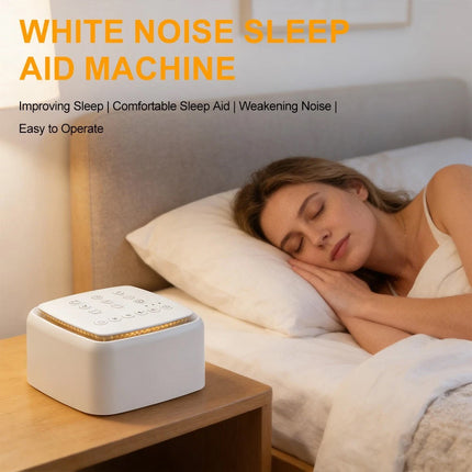 30-Sound White Noise Machine with Timer & Natural Rain Therapy for Sleep Aid