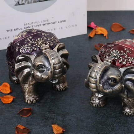 Elephant Metal Ashtray with Lid Windproof for Indoor & Outdoor Use