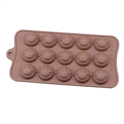 Silicone Chocolate Mould Smiley Face Ice Tray Cake Jelly Candy Cookie Baking