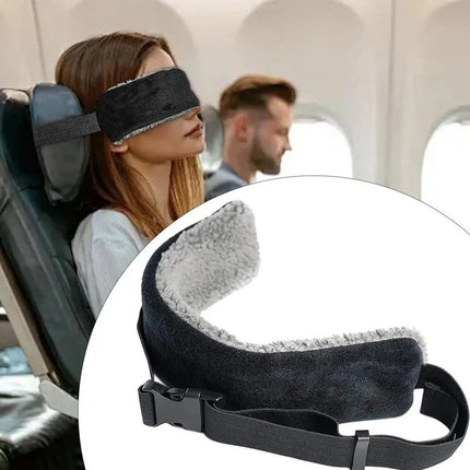 Portable Travel Neck Support Pillow with Strap for Airplane Head Rest