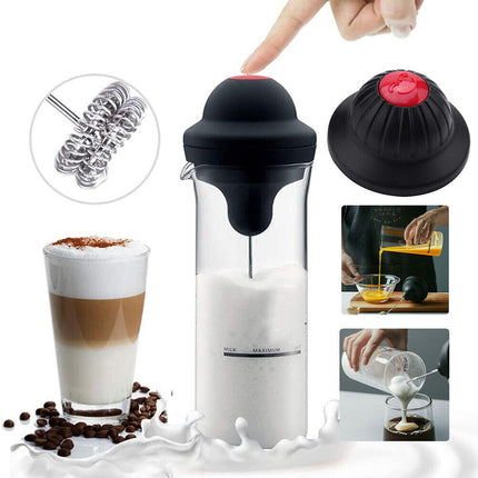 Handheld Electric Coffee Milk Frother Automatic Whisk Mixer with Jug Cup