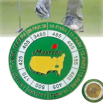 2024 Golf Tournament Scorecard Ball Marker Coin with Magnetic Hat Clip