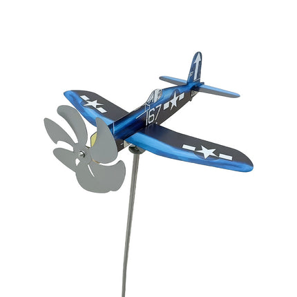 Compass Weather Vane Airplane Wind Spinner Garden Decor