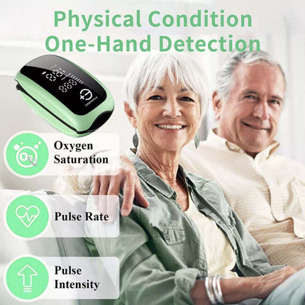Rechargeable OLED Finger Pulse Oximeter, Blood Oxygen & Heart Rate Monitor