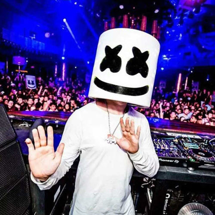 DJ Face Mask Helmet Cosplay Marshmallow Music Party Costume Mask