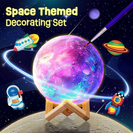 DIY 3D Moon Lamp Painting Kit for Kids 3-12 Cool Gift Boy Girl Craft Toy