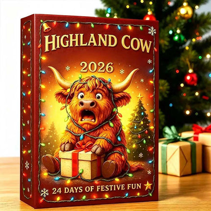 Highland Cow Christmas Advent Calendar 2026 24-Day Acrylic 2D Figure Gift