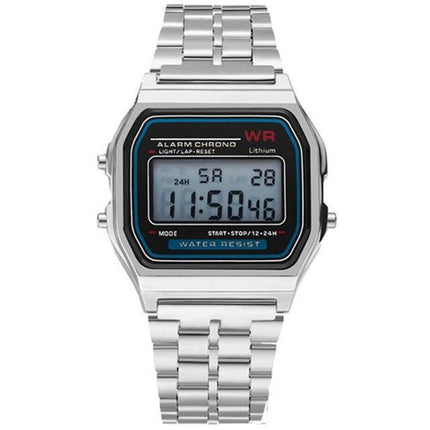 LED Electronic Watch Steel Band Harajuku Multifunction Style