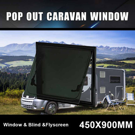 Large Window Locking Handle & Strut Kit for 450x900mm RV Caravan Windows