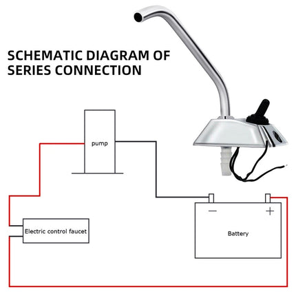 12V DC Water Pump with Faucet & Switch | Pressure Pump for RV, Boat, Caravan, Motorhome Sink