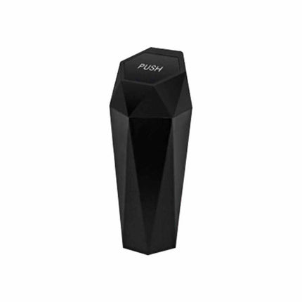 Mini Car Trash Can with Lid - Portable Auto Garbage Bin, Push-Button Lid & Leak-Proof Design