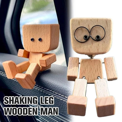 Wooden man car decoration ornament 12 emoticon accessories