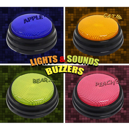 4X Recordable Talking Button Set for Dog Training & Communication