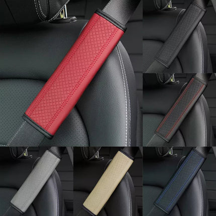 2PCS Leather-Embossed Seat Belt Shoulder Pad Covers