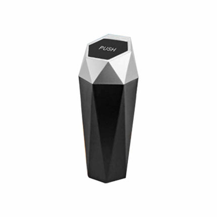 Mini Car Trash Can with Lid - Portable Auto Garbage Bin, Push-Button Lid & Leak-Proof Design