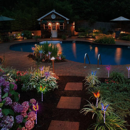 3PCS Solar Butterfly LED Stake Light – Waterproof for Garden & Lawn