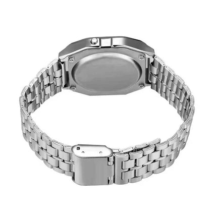 Classic Retro Digital Neutral Silver Watch