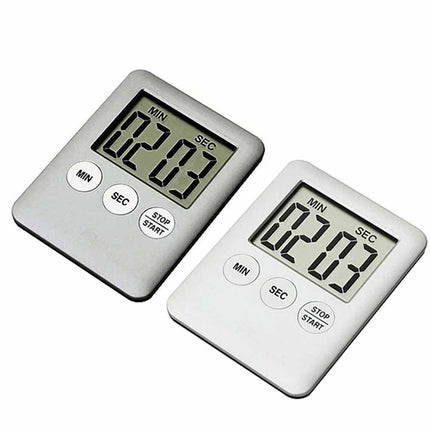 Large LCD Kitchen Timer Count Up/Down Loud Alarm Magnetic